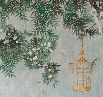 Пользовательские 3D обои фрески американские цветы и птицы современная новая китайская спальня фон стены papel pintado de pared
