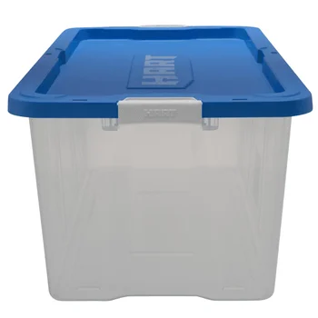 Пластиковый контейнер для хранения с защелкой объемом 160 литров, прозрачный, набор из 3 Изображение 2