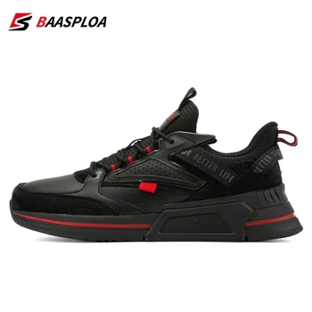 Baasploa/ Модные мужские кроссовки для бега 2023, Повседневные мужские дизайнерские кожаные кроссовки на шнуровке, мужская Легкая обувь для занятий спортом на открытом воздухе Изображение 2
