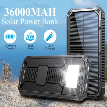 Открытый Портативный Мобильный Телефон с Солнечной Зарядкой Treasure 20000 мАч Сверхбольшой Емкости Универсальный Водонепроницаемый Банк Солнечной энергии