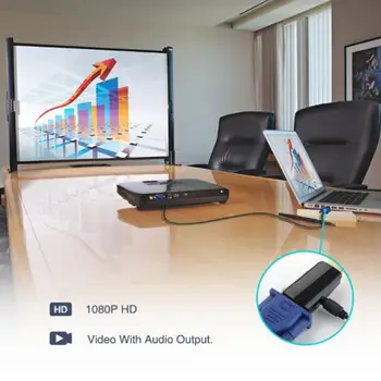 Совместимый С HDMI Кабель VGA Для Подключения К Famale Конвертер Адаптер 3,5 Мм Разъем Аудио HD 1080P для Портативных ПК TV Box Проектор Изображение 2