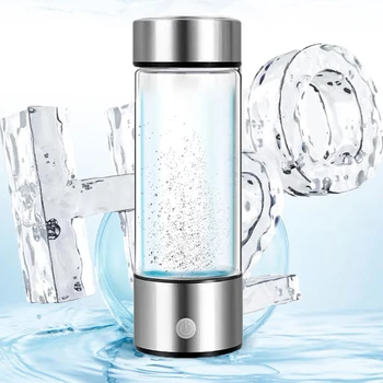 Генератор водорода, Бутылка для воды, 420 мл, Титановый качественный фильтр, USB Портативная Чашка для воды, обогащенная антиоксидантами, ORP, обогащенная водородом Изображение 2