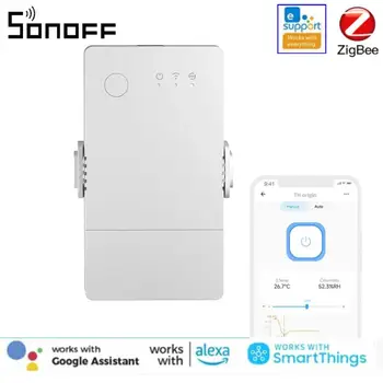 SONOFF TH Origin Датчик температуры Питания Smart Esp32 Переключатель защиты от перегрузки Пульт дистанционного управления С ewelink Alexa Google Home