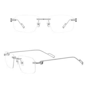 Оптические мужские женские деловые классические металлические очки без оправы в сверхлегкой оправе для очков Precription Lens Eyewear 150260