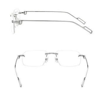 Оптические мужские женские деловые классические металлические очки без оправы в сверхлегкой оправе для очков Precription Lens Eyewear 150260 Изображение 2
