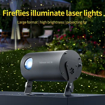 Лазерный светлячок проекционное освещение украшение двора парка вращающийся атмосферный свет наружный лазерный луч Изображение 2