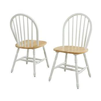 Обеденные стулья Autumn Lane Windsor из массива дерева, прочные и долговечные (комплект из 2), 20,25x18,00x36,50 дюймов Изображение 2