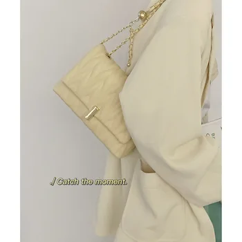 Сумка на цепочке через плечо для женщин, брендовая высококачественная кожаная сумка, женские сумки со стразами, сумки для девочек, желтые сумки для подмышек, bolsa