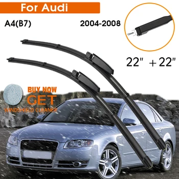 Щетка Стеклоочистителя Автомобиля Для Audi A4 (B7) 2004-2008 Лобовое Стекло Резиновая Силиконовая Заправка Стеклоочиститель Переднего стекла 22 