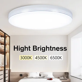 Светодиодный потолочный светильник Высокой яркости Потолочные светильники для спальни Холодный/теплый Белый Нейтральный белый AC85-265V Панельные светильники для гостиной