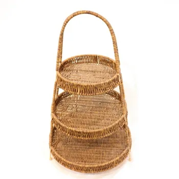 Современный Простой Домашний декор Плетеная Бамбуковая корзина Для хранения Ротанговых Декоративных Лотков Корзина для хранения