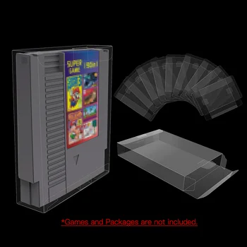 Пластиковый ПЭТ Прозрачный Игровой Картридж Защитная крышка Коробка Чехол Для игровых карт NES Защитные Аксессуары