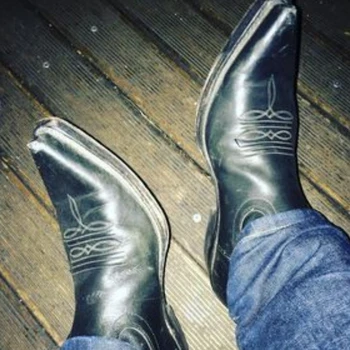 Новые Черные мужские ботинки Коричневые ботильоны на молнии, деловые ботинки ручной работы в западном стиле, Размер 38-46, Бесплатная доставка, мужские ботинки