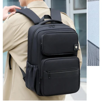 Многофункциональный рюкзак Для мужчин, ноутбук, 15,6-дюймовый Оксфордский многослойный рюкзак для зарядки через USB Изображение 2