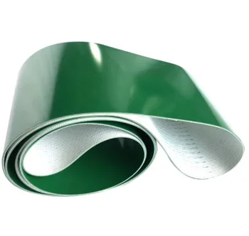 Периметр: 850 мм Ширина: 50 мм Толщина: 1 мм Конвейерная лента из ПВХ зеленого цвета