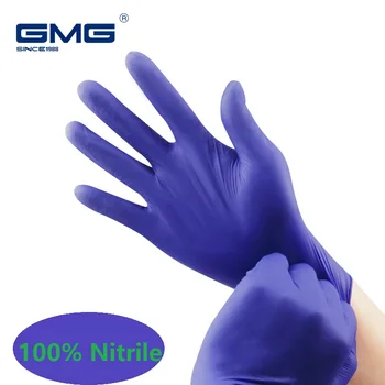Нитриловые Перчатки Фиолетовые 100 шт., кухонные водонепроницаемые, не вызывающие аллергии Одноразовые перчатки, Рабочие защитные нитриловые перчатки механика