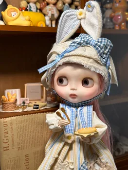 Одежда Для куклы Dula Платье с юбкой-кроликом Blythe ob24 ob22 Azone Licca ICY JerryB 1/6 Аксессуары для куклы Bjd Изображение 2