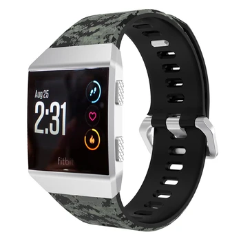 Камуфляжный ремешок для смарт-фитнеса Fitbit Ionic Замена Мягкого силиконового ремешка для часов Fitbit Ionic браслет Изображение 2