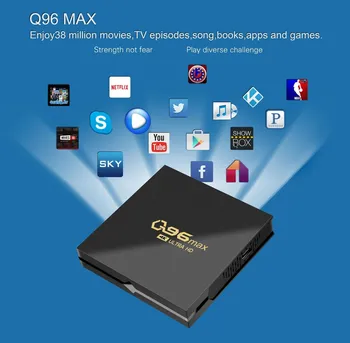 Q96 MAX Android 10 Интернет-ТВ приставка AmLogic Jingchen 4K TV Box Бесплатная доставка, цена-сюрприз, рекомендуем Изображение 2