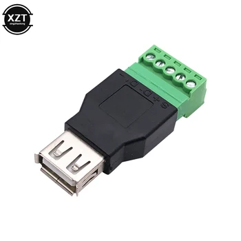 Новейший USB-РАЗЪЕМ USB 2.0 Type A для женщин/мужчин с 5-контактным винтовым разъемом Изображение 2