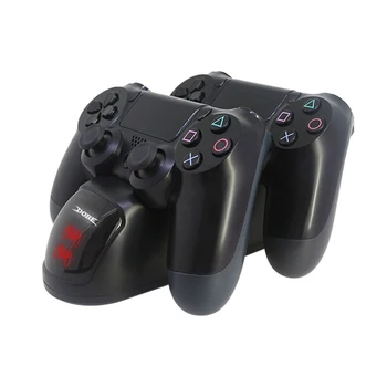 Двойное Быстрое Зарядное устройство для Playstation 4 Pro Slim Controller Charger Station Зарядная док-станция Со Светодиодным Индикатором для Геймпада PS4