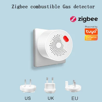 Zigbee Интеллектуальный WIFI Детектор газа Газовая Сигнализация Датчик сигнализации обнаружения газа Газовый WiFi zigbee газовый датчик tuya умный дом smartlife