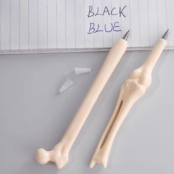 Шариковые ручки для моделирования костей Синяя Ручка Для Заправки Мультяшная Ручка Канцелярские принадлежности Школьные Творческие Студенты Милые Канцелярские ручки Оптом Изображение 2