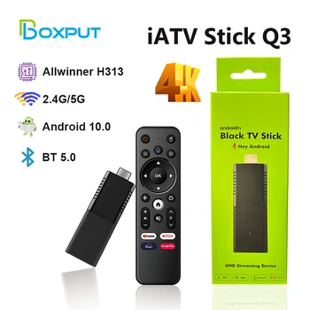 BOXPUT IATV Q3 Smart TV Stick Allwinner H313 16G IPTV 4K Android 10 Fire Stick 5G WIFI BLE Youtube Netflix Интернет Медиаплеер