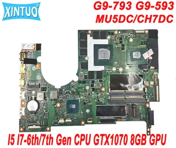 MU5DC/CH7DC Материнская плата для ноутбука ACER G9-793 G9-593 Материнская плата с процессором I5 I7-6th/7th поколения GTX1070 8 ГБ GPU DDR4 100% Протестирована