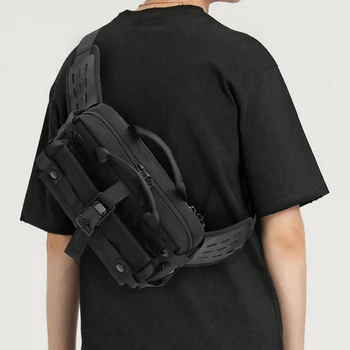 Новый модный дизайн, мужская водонепроницаемая поясная сумка, спортивная нагрудная сумка для подростков, мужская сумка на ремне, сумки через плечо Изображение 2