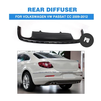 Диффузор для губ заднего бампера, спойлер, фартук для Volkswagen VW Passat CC 2009 - 2012, PU, матовый черный
