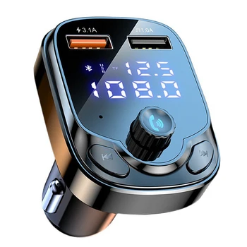 3.1A Автомобильное зарядное устройство для телефона Быстрая зарядка 3.0 PD Быстрая зарядка USB Автомобильное зарядное устройство U диск MP3-плеер Bluetooth 5.0 FM-передатчик