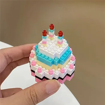 Подарочная коробка для мини-торта, набор строительных блоков, миниатюрные десертные кирпичики, подарочный набор, 3D декор для стола 