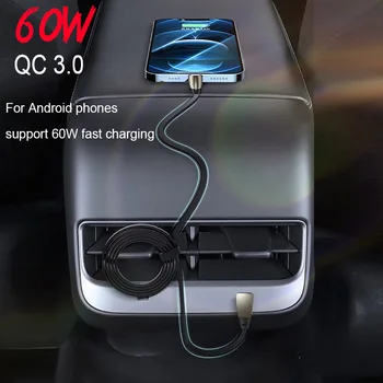 Кабель для быстрой зарядки с разъемом 60 Вт от Type C до Type C, USB C до Lightning Pd, быстрое зарядное устройство для передачи данных Tesla iPhone Изображение 2