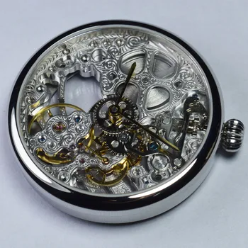 Мужские Механические карманные часы St3620 с ручным механизмом, Выдалбливают часы-брелок со стимпаном