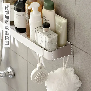 Настенное подвесное хранилище для вешалок для ванной комнаты, умывальник для ванной комнаты, стеллажи для ванной комнаты Изображение 2