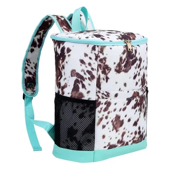 Леопардовый рюкзак-холодильник, Женский рюкзак для еды, большой емкости, термоизолированный рюкзак, уличная водонепроницаемая сумка-холодильник для пикника Изображение 2