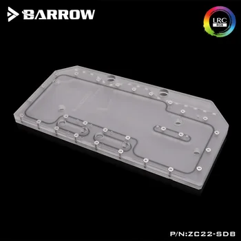 Акриловая доска Barrow в качестве водного канала для использования в компьютерном корпусе Zidli ZC-22 как для процессора, так и для графического блока RGB 5V 3PIN