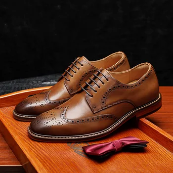YIGER/ Новая мужская обувь с перфорацией типа 