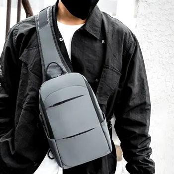 2023 Нейлоновая Мужская Водонепроницаемая Многофункциональная сумка через плечо с USB, сумки через плечо, Дорожная сумка, Нагрудная сумка для короткой поездки Для мужчин Изображение 2
