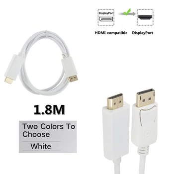 Адаптер Displayport DP-HDMI кабель-конвертер 1,8 М 6 футов DisplayPort-HDMI, для ноутбука, проектора, телевизора, адаптера DP-HDMI