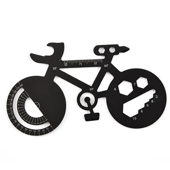 7 в 1 Карманный EDC Велосипедный Мультитул в Форме Карты, Открывалка для Бутылок, Гаечный Ключ, Инструмент для Ремонта на Открытом Воздухе, Креативные Подарки для Мужчин, Черный