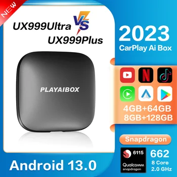 UX999Ultra Ux999PLUS Carplay Ai Box Android 13 Беспроводной Android Auto QCM662 665 Netflix Spotify Для Автомобиля С OEM Проводным автомобильным Воспроизведением