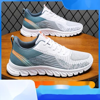 Спортивная обувь для мужчин, новинка весны 2023, мужская обувь для бега на шнуровке, Модная трендовая обувь для мужчин