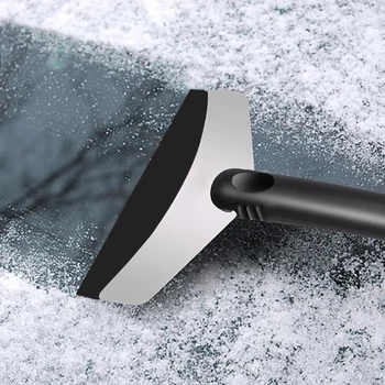 Скребок для льда на окнах автомобиля с АБС-ручкой из нержавеющей стали, Лопата для снега на лобовом стекле Автомобиля, Скребок для удаления зимнего снега и льда Изображение 2