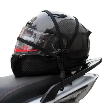 Ремень для мотоциклетного шлема, ремни для багажа, Черный Банджи-шнур для мотоцикла, Выдвижной эластичный ремень с 2 крючками Изображение 2