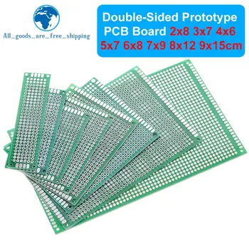 2x8 3x7 4x6 5x7 6x8 7x9 8x12 9x15 см Двухсторонний Прототип Diy Универсальная Печатная плата PCB Protoboard Для Arduino