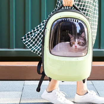 Сумка для кошек на свежем воздухе, переносная сумка для прогулок, на два плеча, Вместительная космическая капсула, Кошачья ванна, Рюкзак с волшебным оружием Изображение 2