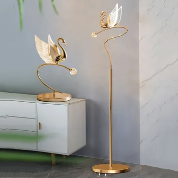 Золотой Современный торшер Современный Элегантный Минималистичный торшер для спальни Теплое освещение Nordic Lampada Da Terra Home Decor