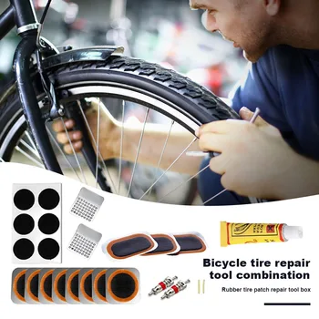 Универсальный набор для ремонта велосипедных шин Практичный универсальный набор инструментов для ремонта велосипедов